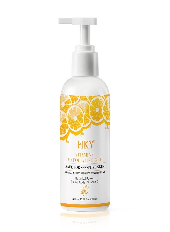 HKY Vitamin C Exfoliating Gel for Face & Body (10.14 fl oz) - Brightening Orange Peeling Gel with Niacinamide, Salicylic Acid & Centella - Gentle Dead Skin Remover Scrub for Smooth, Glowing Skin - Image 1